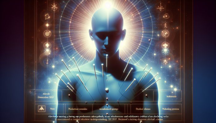 A calm individual undergoing acupuncture, symbolising relief from alcohol cravings and holistic recovery.