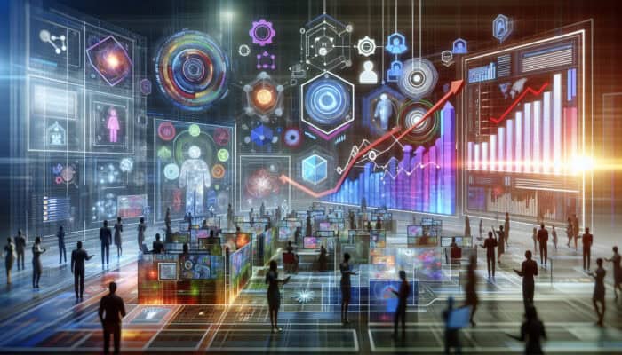 Human VAs in a tech lab analysing consumer feedback to boost sales and customer satisfaction.