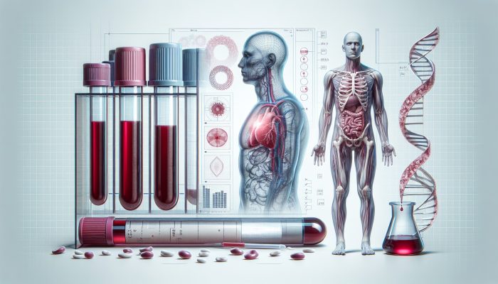 Ferritin Blood Test in Gravesend: An illustration depicting the analysis of ferritin blood test results related to iron levels, anemia, and hemochromatosis.