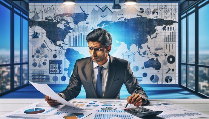 Alternatives to Debt Consolidation Loans in 2025: UK Solutions | DCL An individual reviewing financial documents with charts, appearing concerned in an office with a calculator and pen.